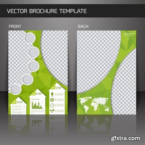 Brochure and flyers template design in vector from stock #37 - 25 Eps