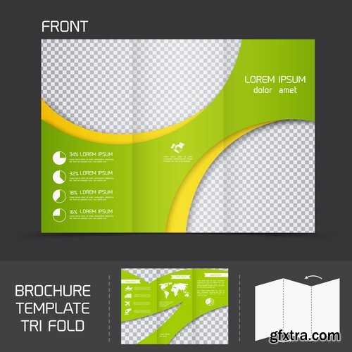 Brochure and flyers template design in vector from stock #37 - 25 Eps