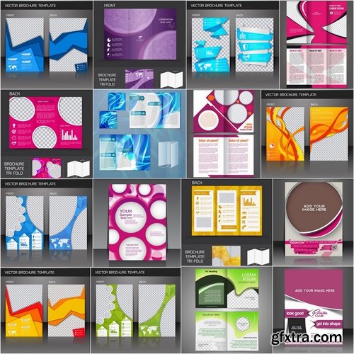 Brochure and flyers template design in vector from stock #37 - 25 Eps