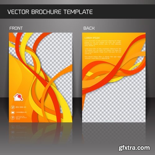 Brochure and flyers template design in vector from stock #37 - 25 Eps