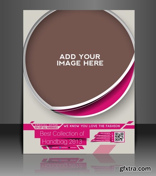 Brochure and flyers template design in vector from stock #37 - 25 Eps