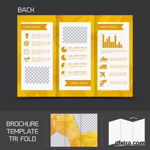 Brochure and flyers template design in vector from stock #37 - 25 Eps