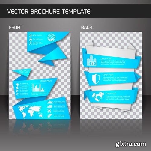 Brochure and flyers template design in vector from stock #37 - 25 Eps