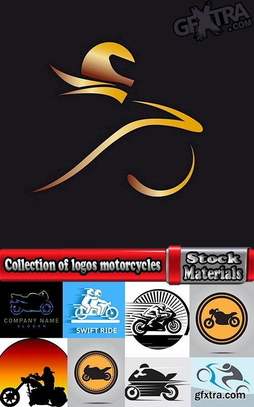 Collection of logos motorcycles 25 Eps