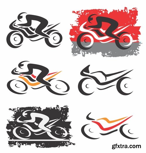 Collection of logos motorcycles 25 Eps