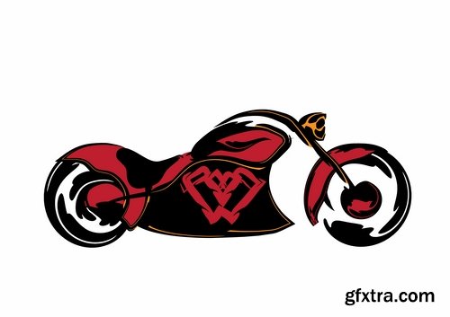 Collection of logos motorcycles 25 Eps