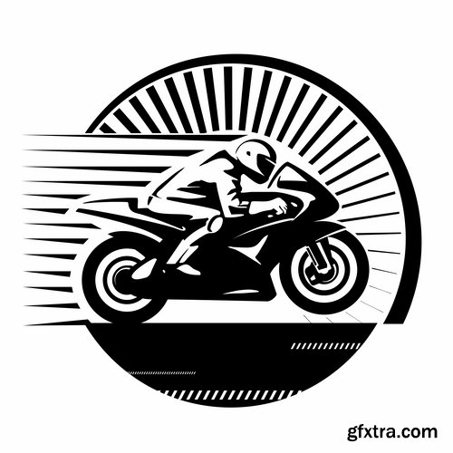 Collection of logos motorcycles 25 Eps