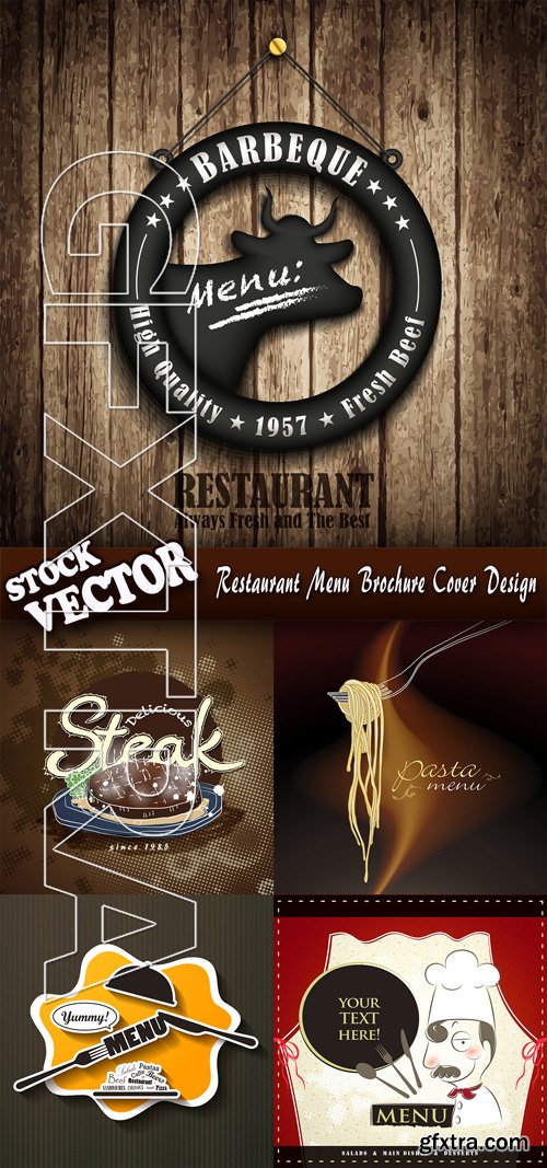 Stock Vector - Restaurant Menu Brochure Cover Design Templates