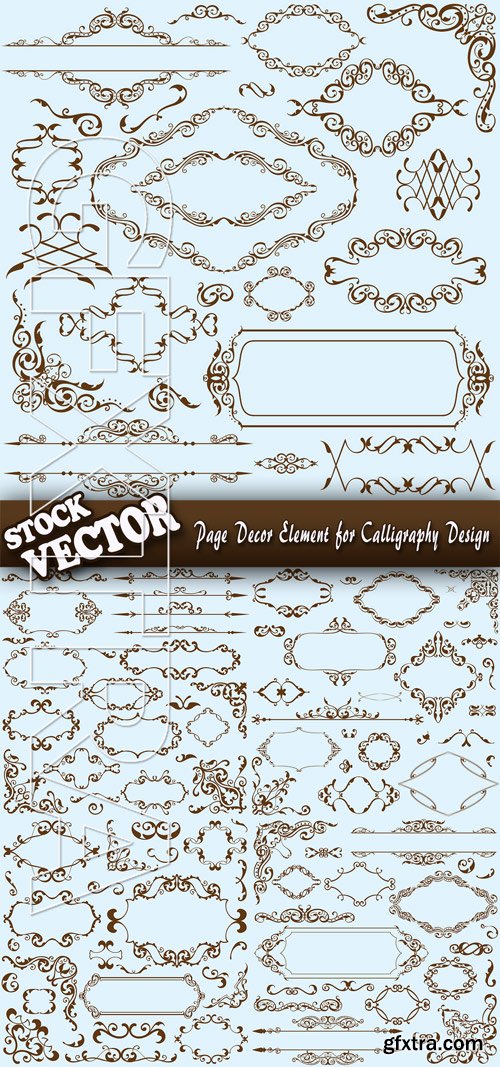 Stock Vector - Page Decor Element for Calligraphy Design