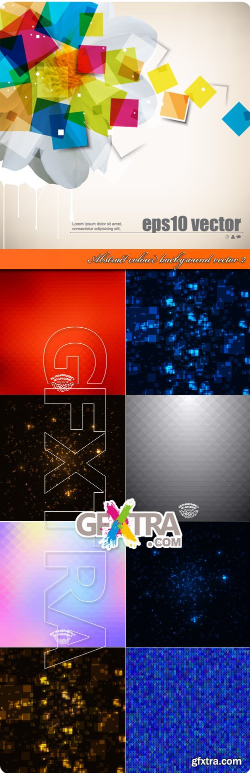 Abstract colour background vector set 2