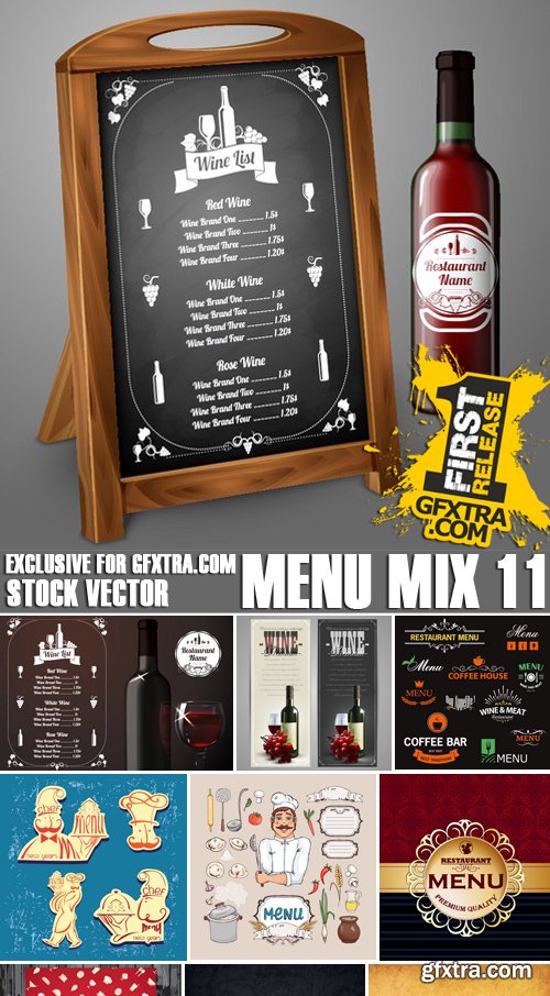 Stock Vectors - Menu Mix 11, 25xEPS