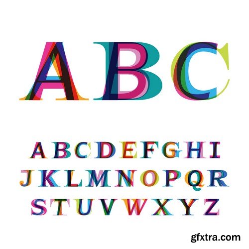 Stock Vectors - Alphabet 8, 25xEPS