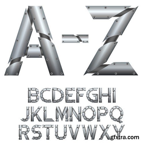 Stock Vectors - Alphabet 8, 25xEPS