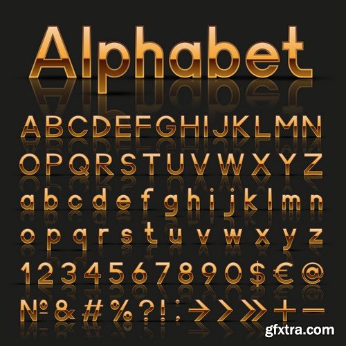 Stock Vectors - Alphabet 8, 25xEPS