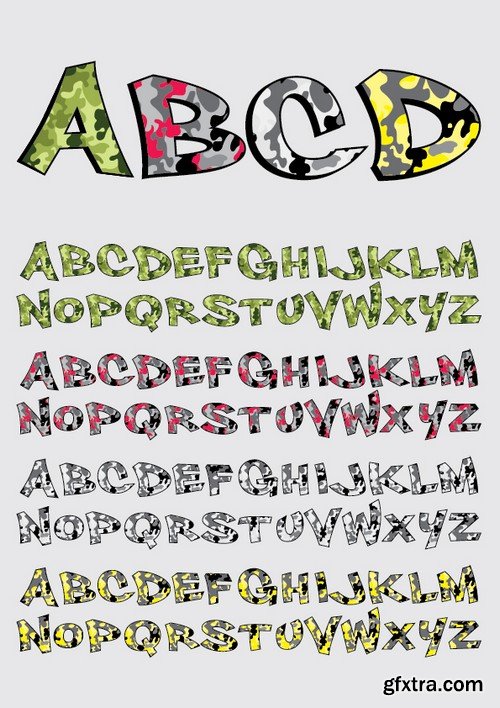 Stock Vectors - Alphabet 8, 25xEPS