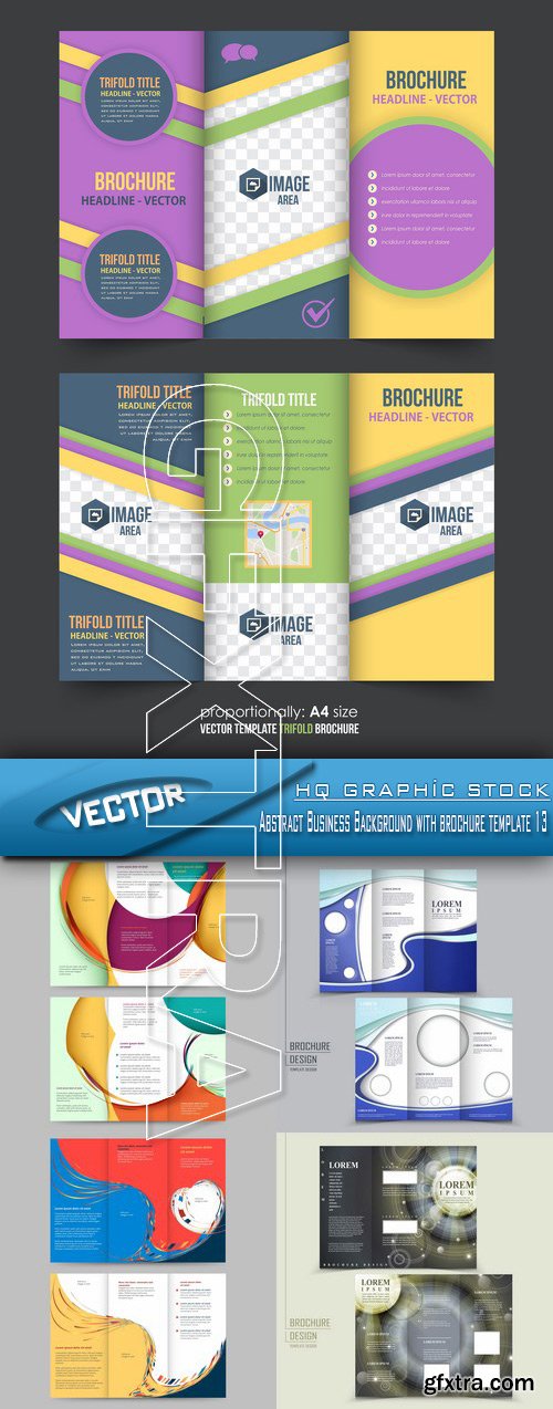 Stock Vector - Abstract Business Background with brochure template 13
