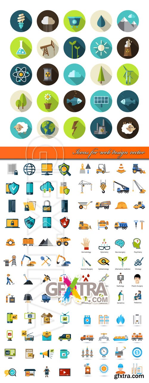 Icons for web design vector