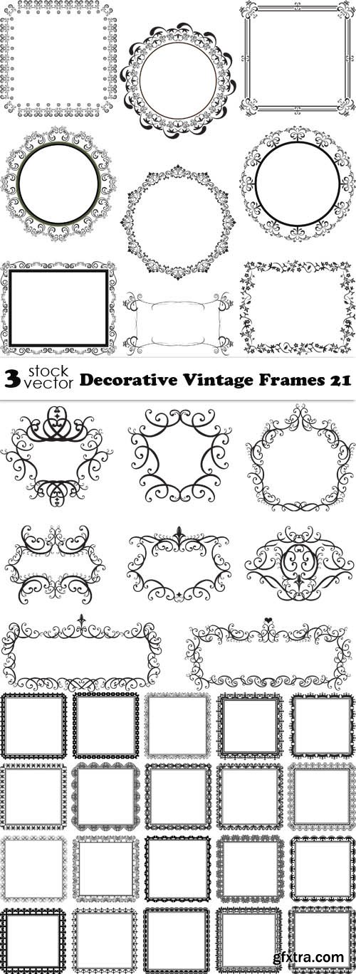 Vectors - Decorative Vintage Frames 21