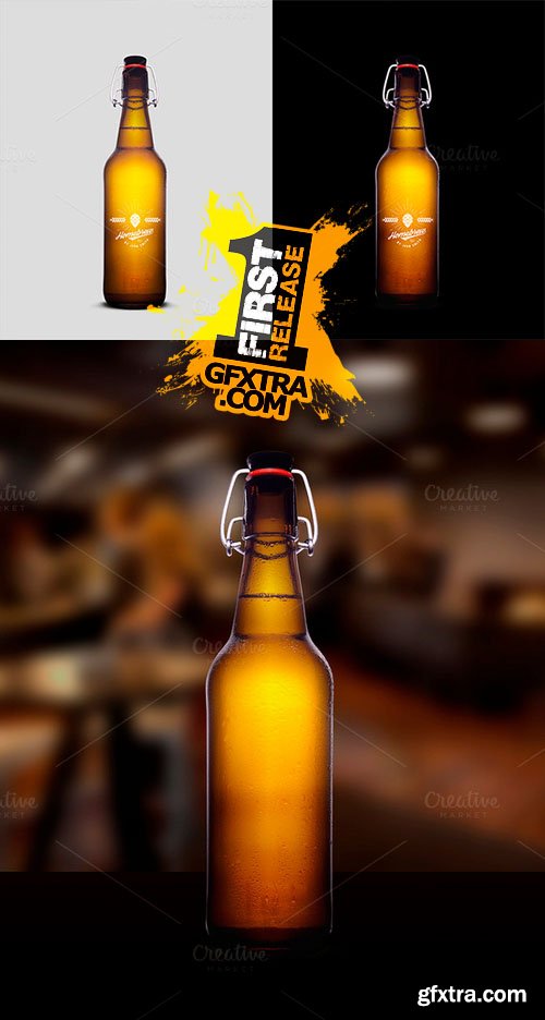 Liter Beer Bottle Mock-Up - CM 157926