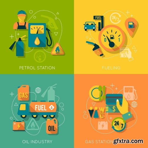 Collection elements of infographics vector image #18-25 Eps