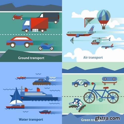 Collection elements of infographics vector image #18-25 Eps