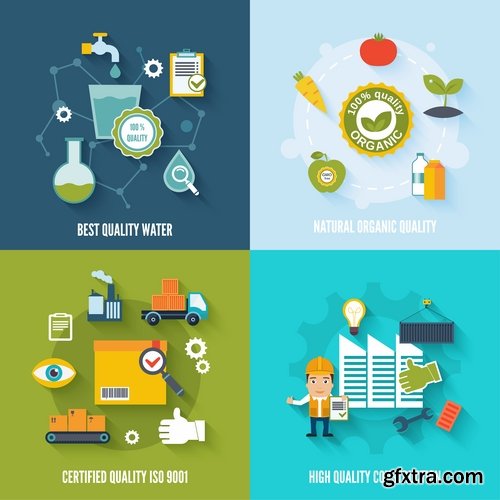 Collection elements of infographics vector image #18-25 Eps