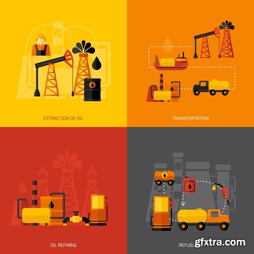 Collection elements of infographics vector image #18-25 Eps