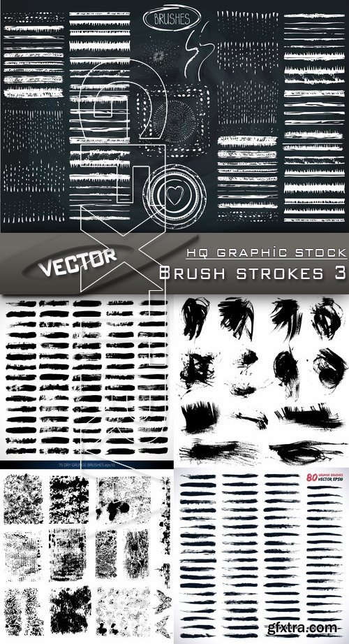 Stock Vector - Brush strokes 3