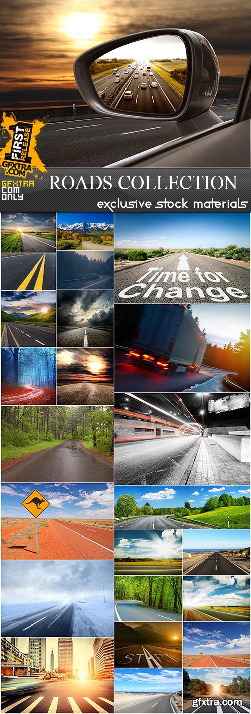 Amazing Roads Collection - Stock Photo, 25xUHQ JPEG