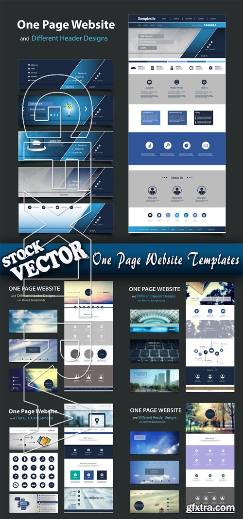 Stock Vector - One Page Website Templates