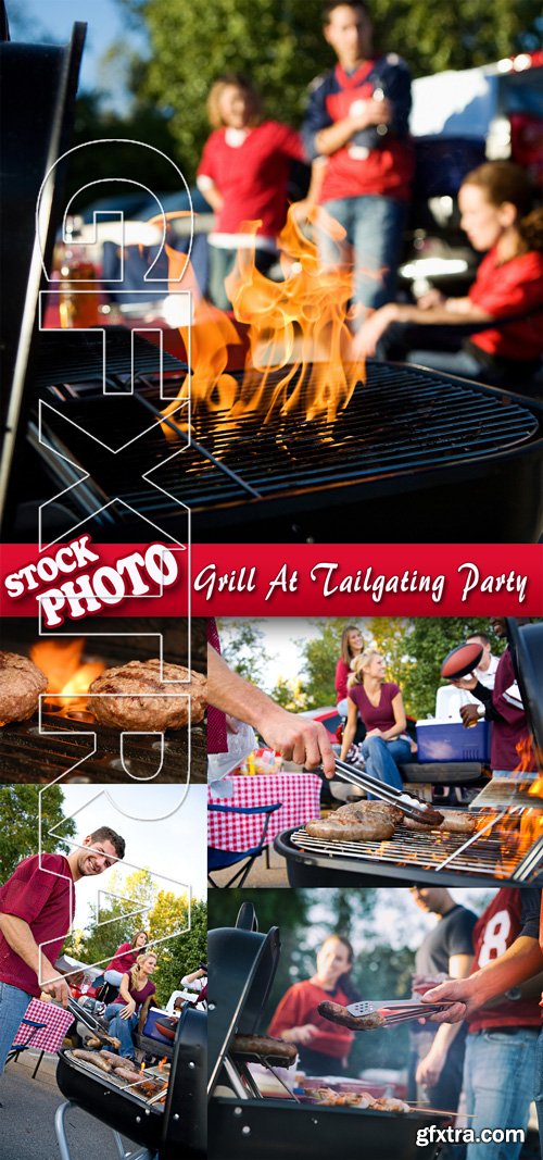 Stock Photo - Grill at Tailgating Party