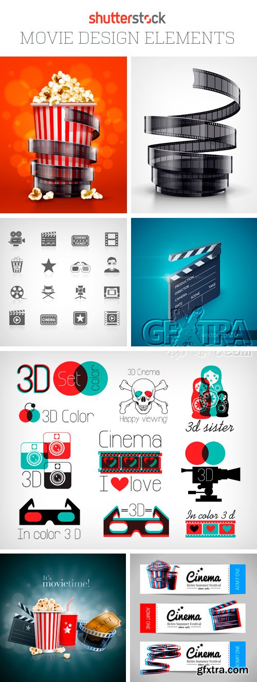 Amazing SS - Movie Design Elements, 25xEPS