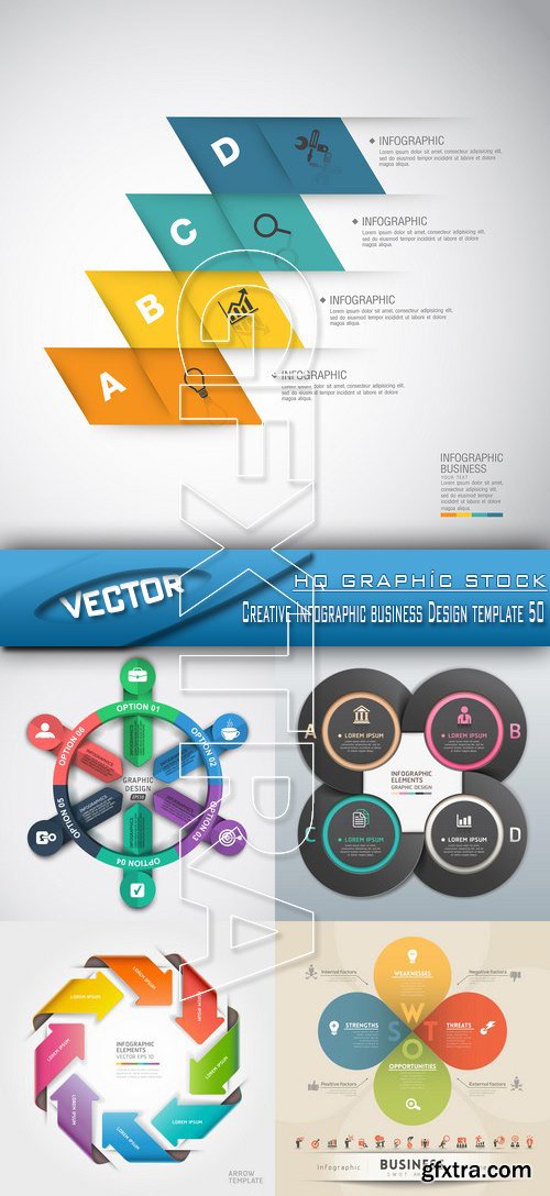 Stock Vector - Creative Infographic business Design template 50