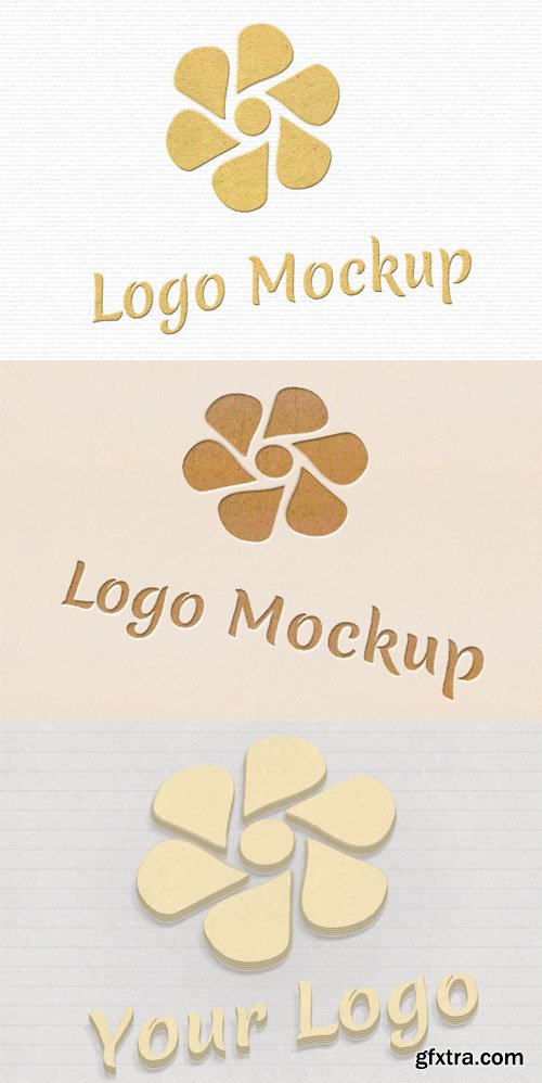 Logo Mock-ups - Paper Style - CM 3562