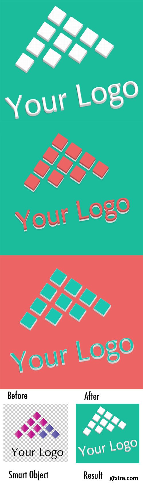 Logo Mock-ups Flat Design Style - CM 6331
