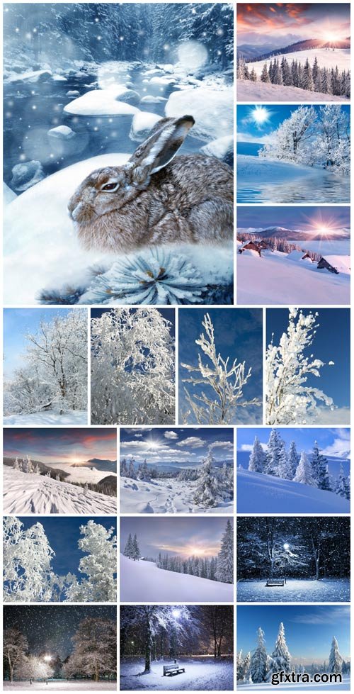 Winter, nature, landscapes - stock photos