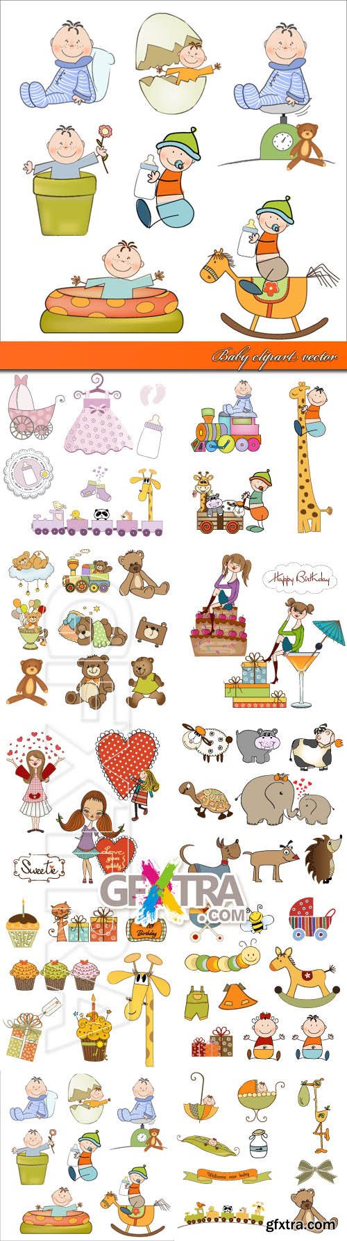 Baby clipart vector