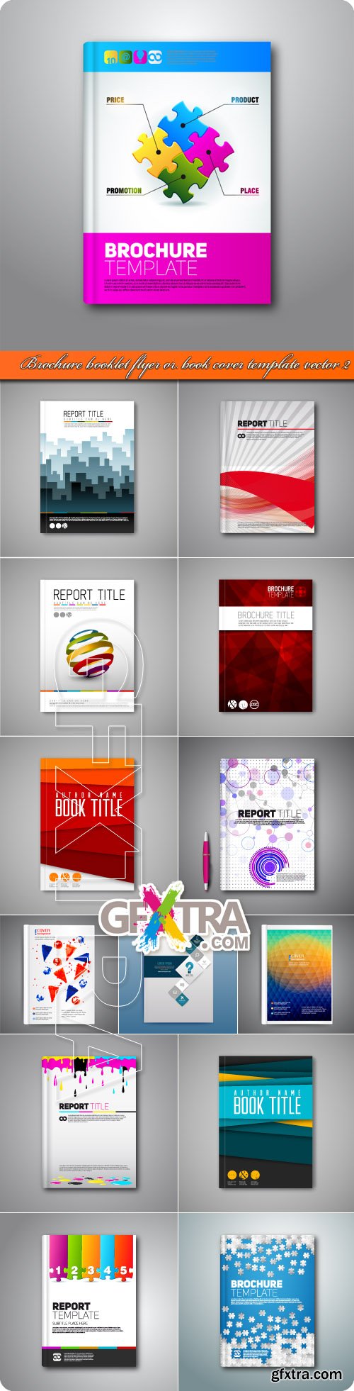 Brochure booklet flyer or book cover template vector 2