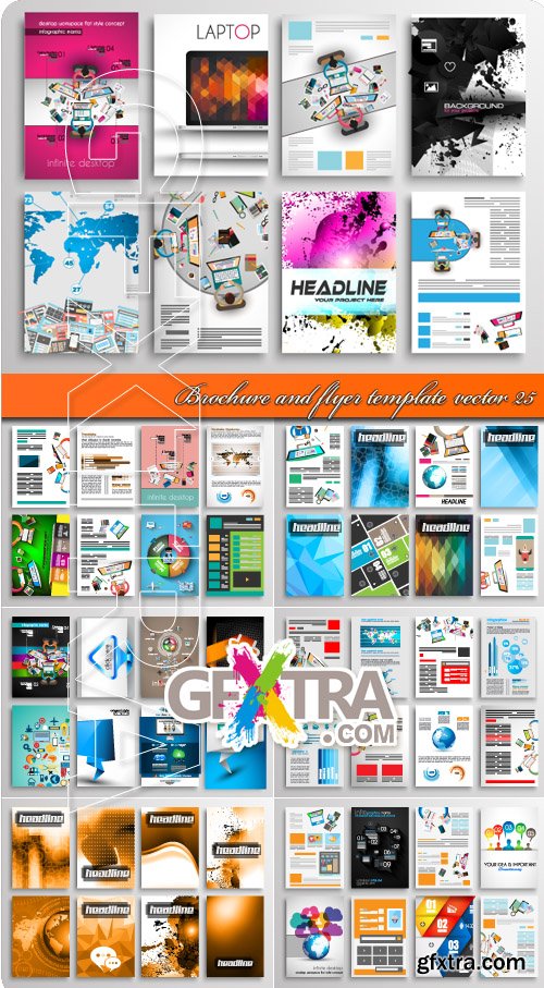 Brochure and flyer template vector 25