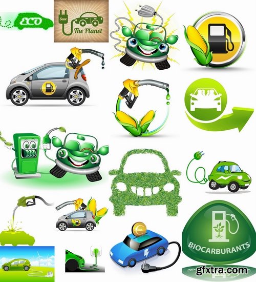 Collection of various alternative fuels 25 Eps