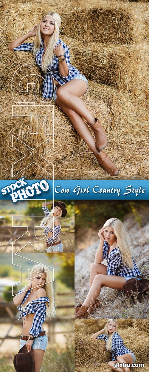 Stock Photo - Cow Girl Country Style