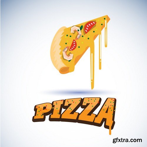 Stock Vectors - Pizza 3, 25xEPS