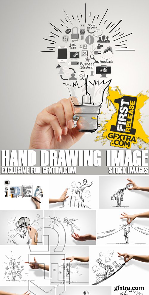 Stock Photos - Hand drawing image, 25xJPG