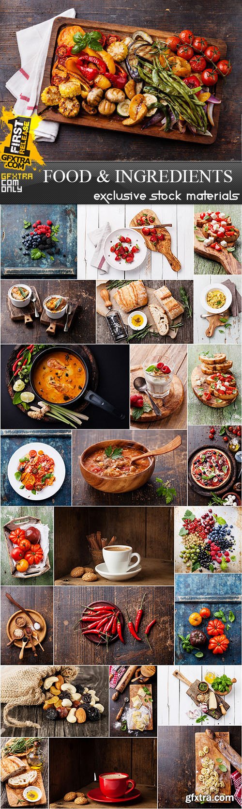 Food and Ingredients - Photo Stock, 25xUHQ JPEG