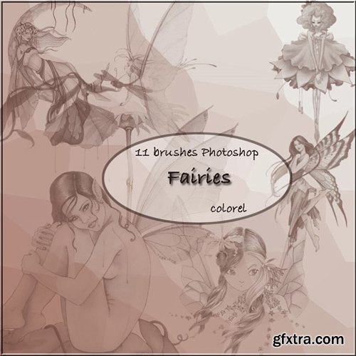 Photoshop Brushes - Flower Fairies