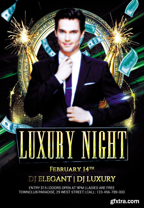 Luxury Night Club Flyer PSD Template