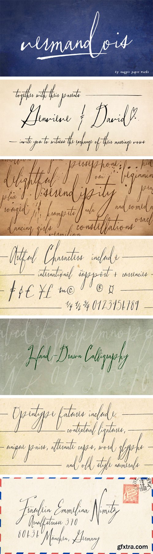 Vermandois Font Family - 2 Fonts $80