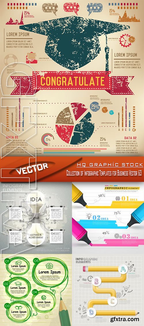 Stock Vector - Collection of Infographic Templates for Business Vector 63