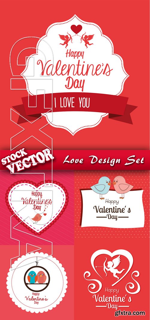 Stock Vector - Love Design Set