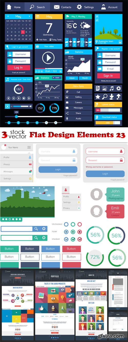 Vectors - Flat Design Elements 23